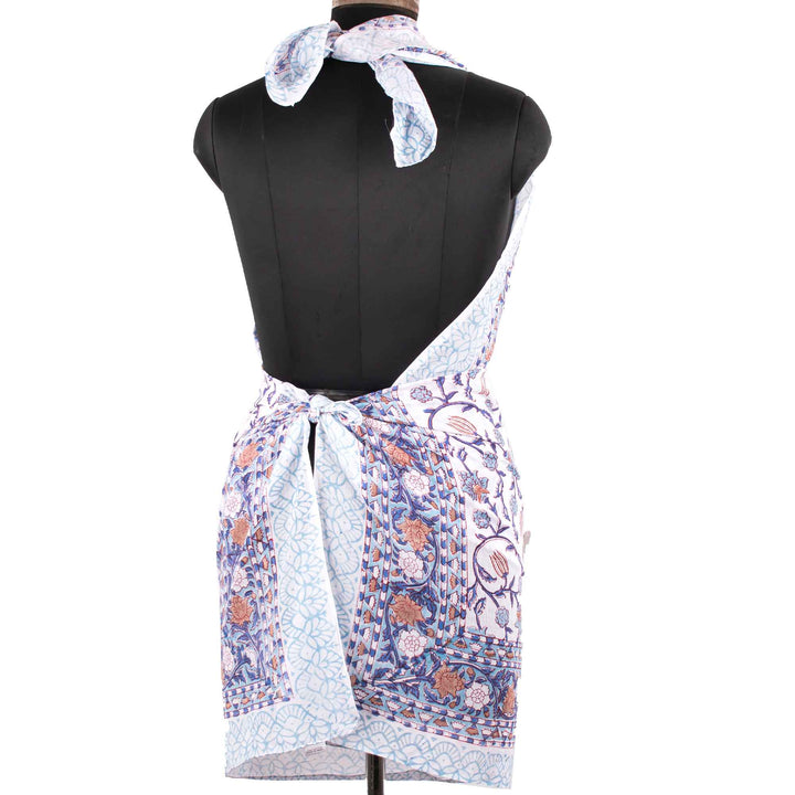 Floral Cotton Sarong | Beach Cover-Up &amp; Wrap Skirt