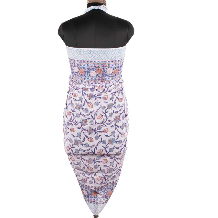 Floral Cotton Sarong | Beach Cover-Up &amp; Wrap Skirt