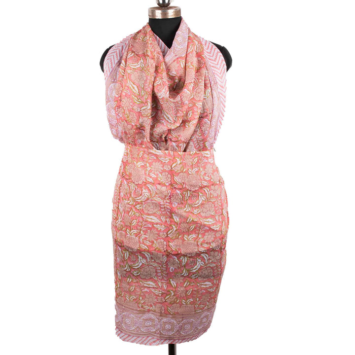 Floral Cotton Sarong | Beach Cover-Up &amp; Wrap Skirt