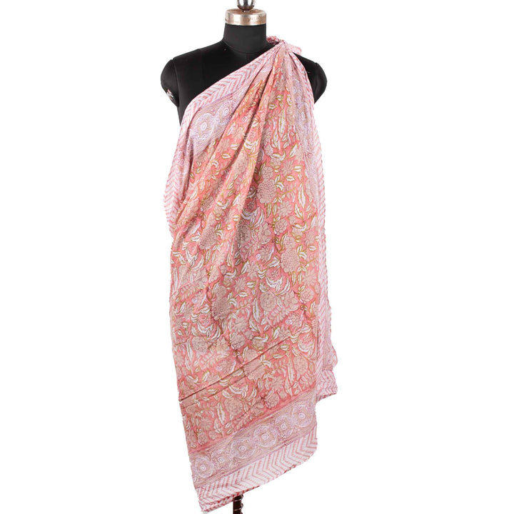 Floral Cotton Sarong | Beach Cover-Up &amp; Wrap Skirt