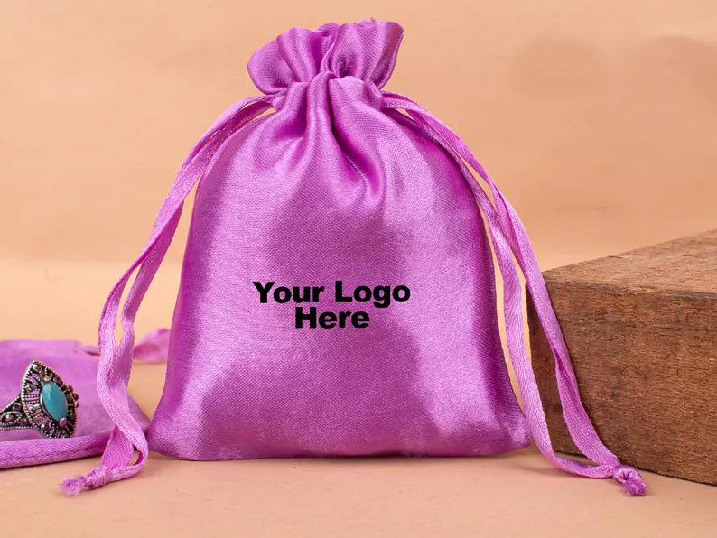 100 Opulent Haven Soft Lavender Satin Pouches
