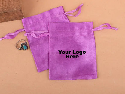 100 Opulent Haven Soft Lavender Satin Pouches