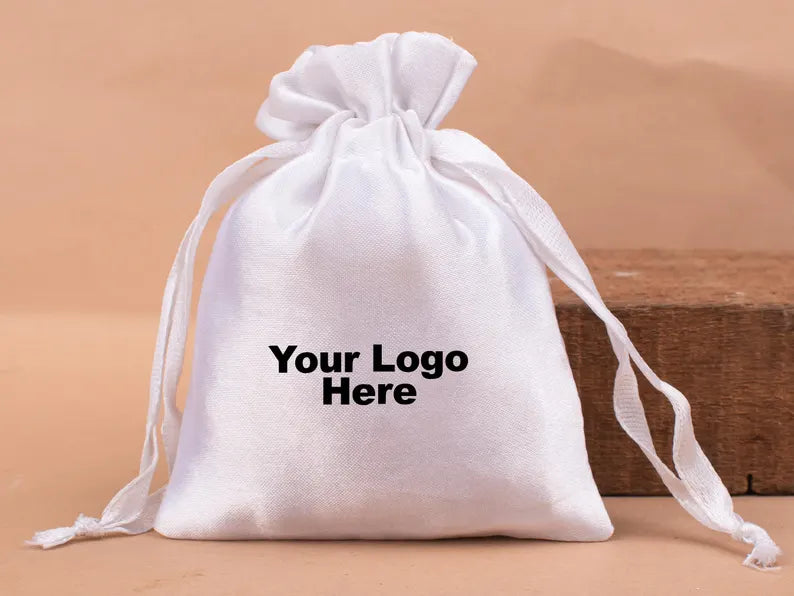 100 Masterpiece Luminous High-Quality White Satin Pouches