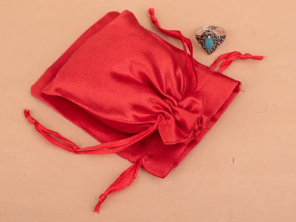 100 Imperial Charm Royalty Red Satin Pouches