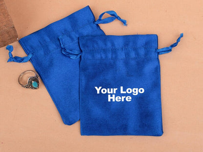 100 Majestic Drape Flawless Royal Blue Satin Pouches
