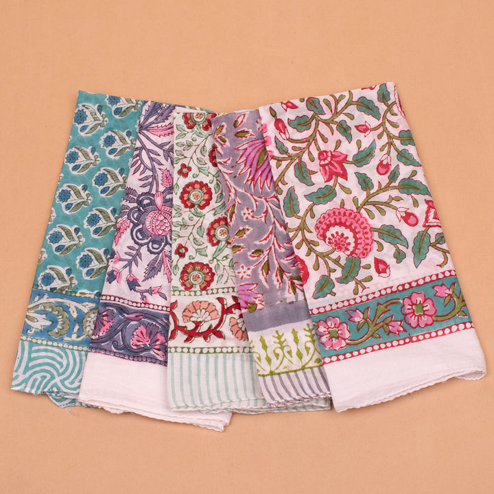 Set of 5 – Soft Cotton Bandanas | Hair Scarf &amp; Neck Wrap