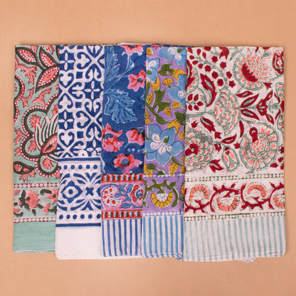 Set of 5 - Soft Cotton Bandana for Hair | Stylish Head Wrap for Everyday Wear