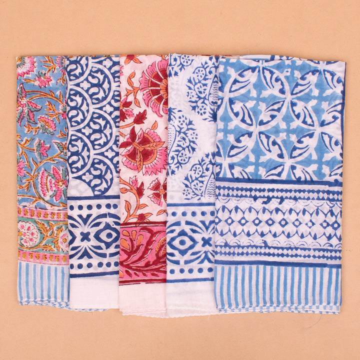 Set of 5 – Boho Cotton Bandanas | Everyday Head Scarf