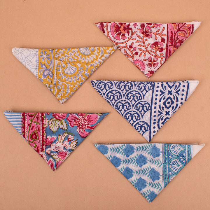 Set of 5 – Cotton Bandanas | Hair Scarf &amp; Neck Wrap