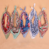 Set of 5 – Floral Cotton Bandanas | Printed Head Scarf & Hair Wrap
