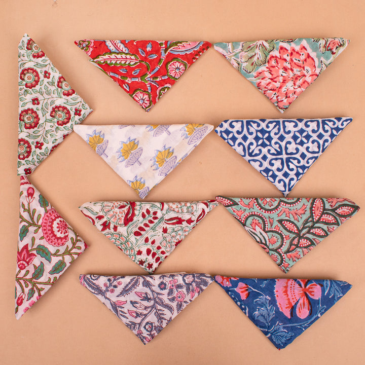 Set of 10 – Cotton Bandanas | Boho Head Scarf &amp; Hair Wrap