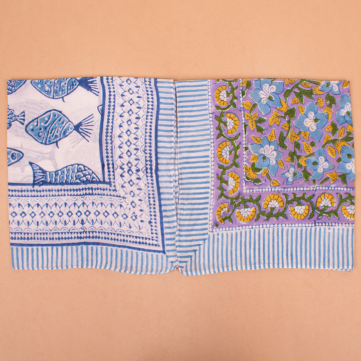 Set of 10 – Hand Block Cotton Bandanas | Hair Scarf &amp; Neck Wrap
