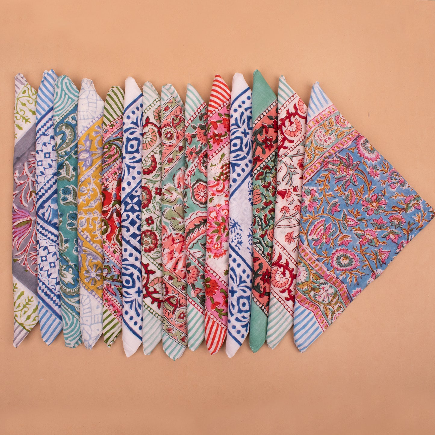 Set of 14 - Lightweight Cotton Bandana | Everyday Hair Accessory for Women