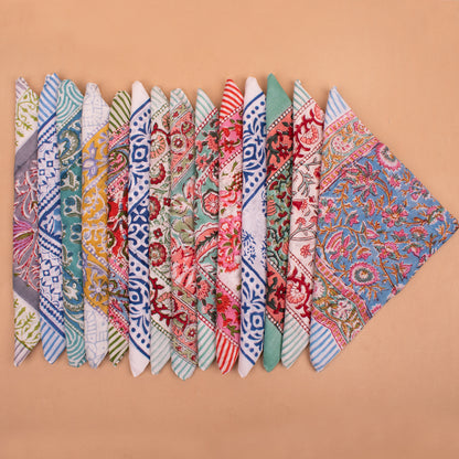 Set of 14 - Lightweight Cotton Bandana | Everyday Hair Accessory for Women
