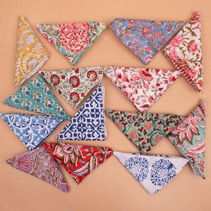 Set of 14 – Cotton Bandanas | Head Scarf &amp; Hair Wrap