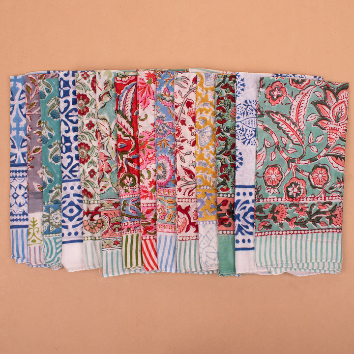 Set of 14 – Cotton Bandanas | Head Scarf &amp; Hair Wrap