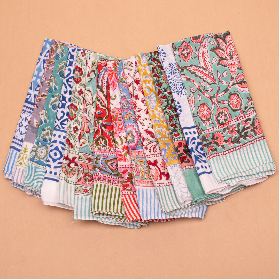 Set of 14 – Cotton Bandanas | Head Scarf &amp; Hair Wrap