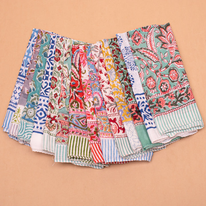 Set of 14 – Cotton Bandanas | Head Scarf &amp; Hair Wrap
