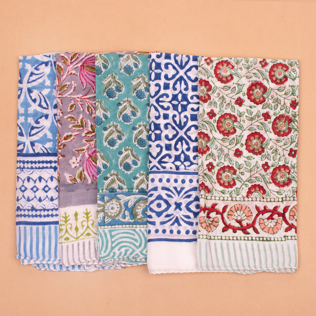 Set of 14 – Cotton Bandanas | Head Scarf &amp; Hair Wrap