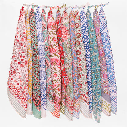 Set of 14 - Lightweight Cotton Bandana | Everyday Hair Accessory for Women