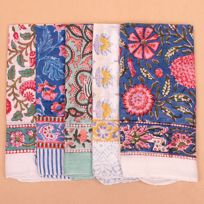 Set of 14 - Eco-Friendly Cotton Bandana | Reusable Soft Fabric Head Wrap