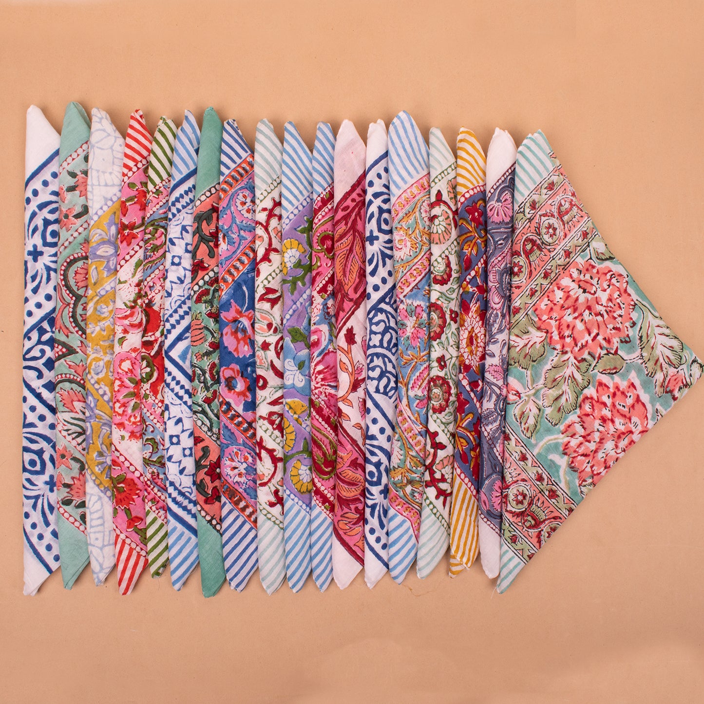 Set of 18 - Cotton Hair Scarf Bandana | Trendy Head Wrap for Casual Outfits