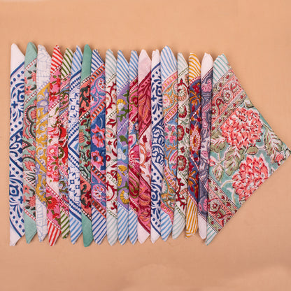 Set of 18 - Cotton Hair Scarf Bandana | Trendy Head Wrap for Casual Outfits