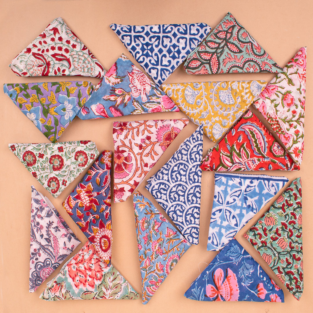 Set of 18 – Cotton Bandanas | Neck Scarf &amp; Head Wrap