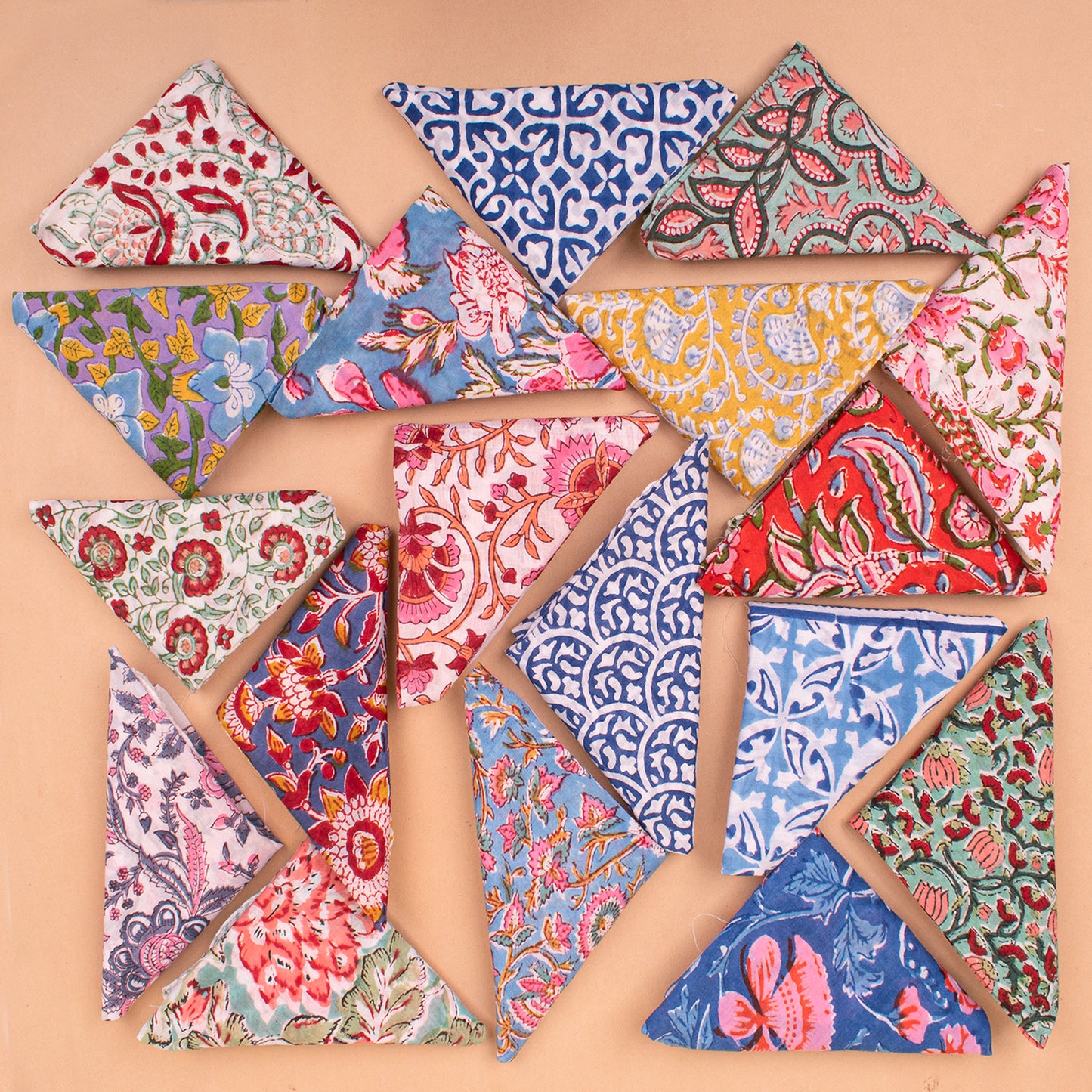 Set of 18 - Cotton Hair Scarf Bandana | Trendy Head Wrap for Casual Outfits