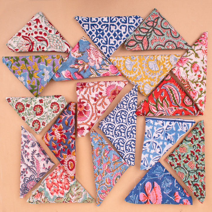 Set of 18 – Cotton Bandanas | Neck Scarf &amp; Head Wrap