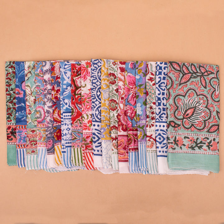 Set of 18 – Cotton Bandanas | Neck Scarf &amp; Head Wrap