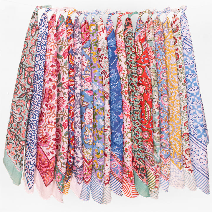 Set of 18 – Cotton Bandanas | Neck Scarf &amp; Head Wrap