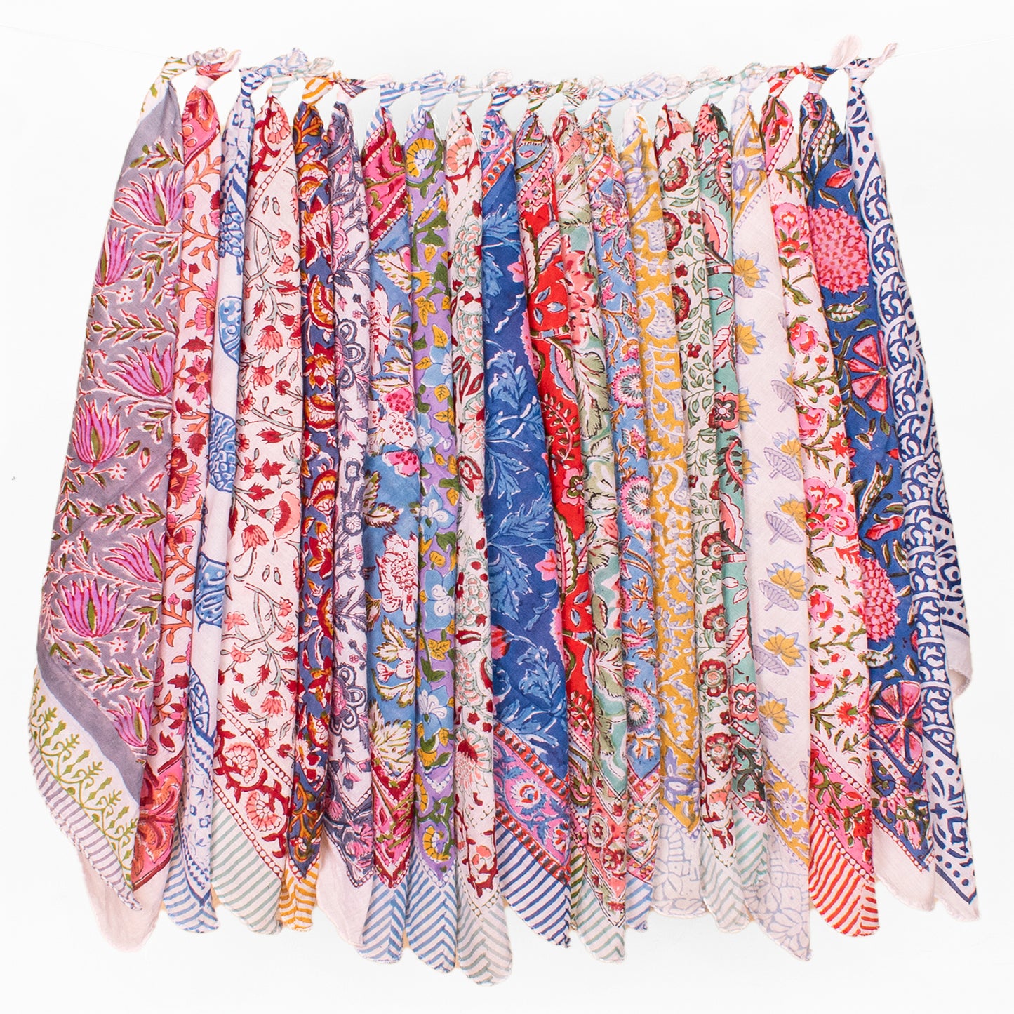 Set of 20 - Printed Cotton Bandana for Women | Soft Bohemian Hair Accessory