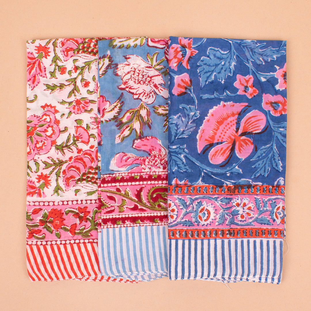 Set of 3 – Premium Cotton Bandanas | Hair Scarf &amp; Neck Wrap