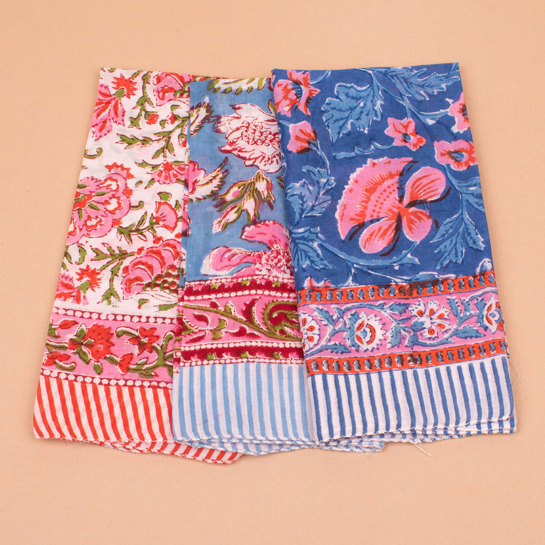 Set of 3 – Premium Cotton Bandanas | Hair Scarf &amp; Neck Wrap