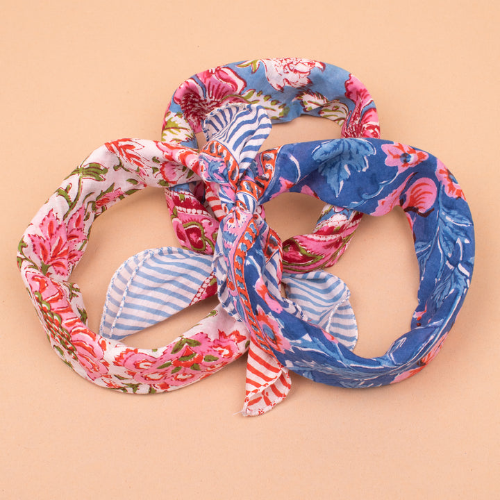 Set of 3 – Premium Cotton Bandanas | Hair Scarf &amp; Neck Wrap