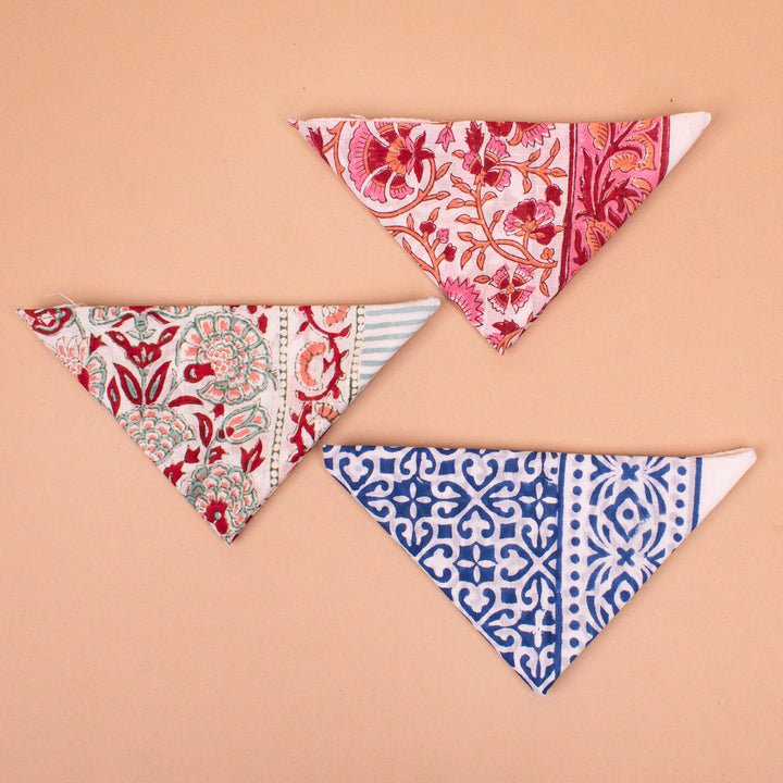 Set of 3 – Handmade Cotton Bandanas | Head Scarf &amp; Hair Wrap