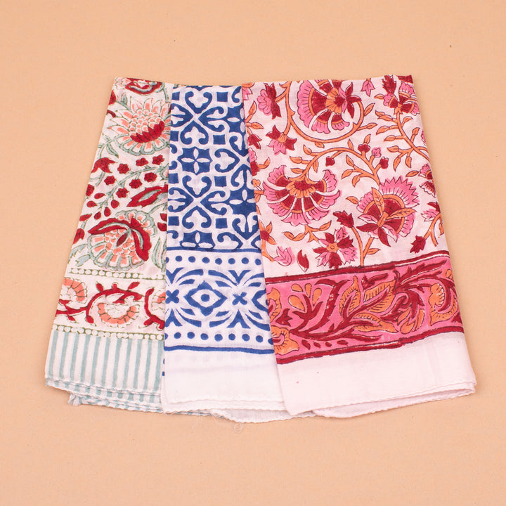 Set of 3 – Handmade Cotton Bandanas | Head Scarf &amp; Hair Wrap