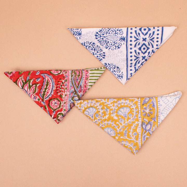 Set of 3 – Cotton Bandanas | Neck Scarf &amp; Head Wrap