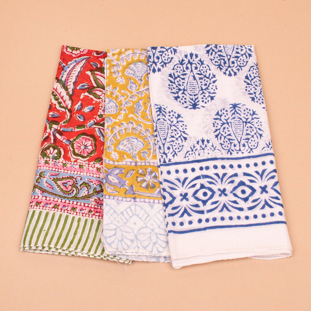 Set of 3 – Cotton Bandanas | Neck Scarf &amp; Head Wrap