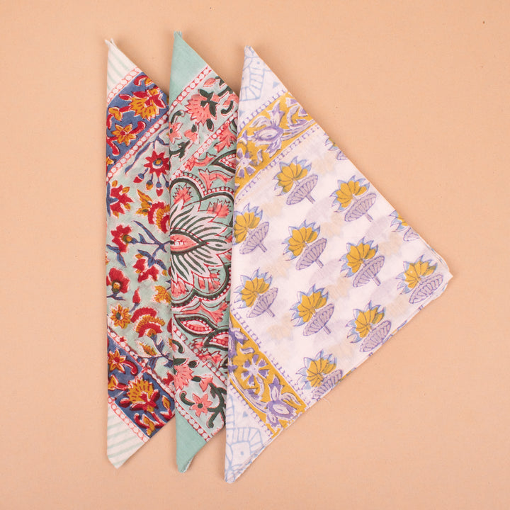 Set of 3 – Boho Cotton Bandanas | Everyday Head Scarf