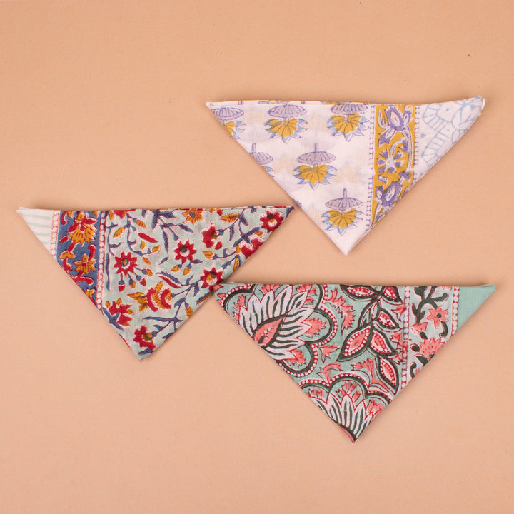 Set of 3 – Boho Cotton Bandanas | Everyday Head Scarf