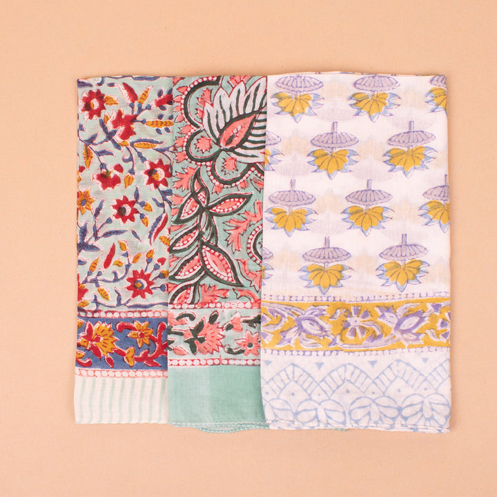 Set of 3 – Boho Cotton Bandanas | Everyday Head Scarf