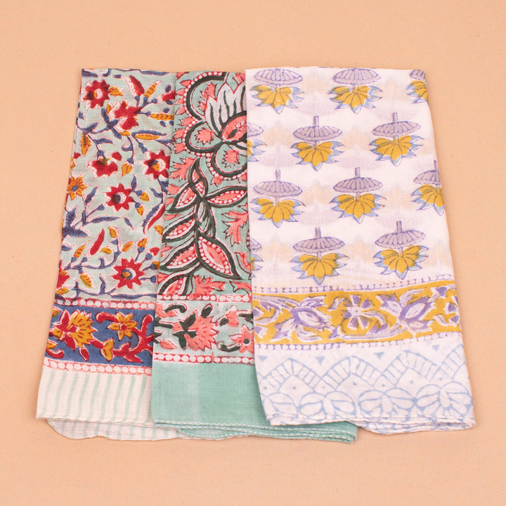 Set of 3 – Boho Cotton Bandanas | Everyday Head Scarf