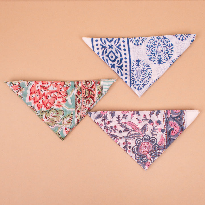 Set of 3 – Vintage Cotton Bandanas | Boho Head Scarf &amp; Hair Wrap