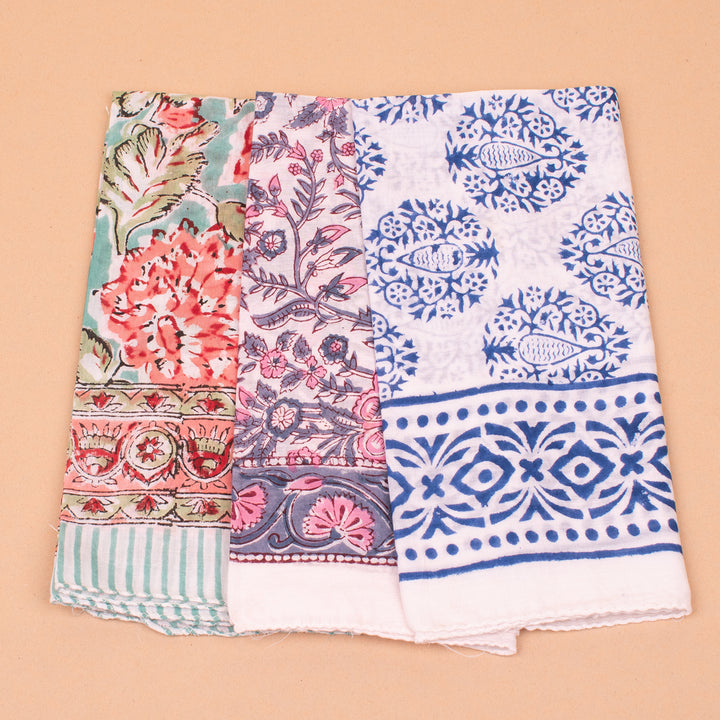 Set of 3 – Vintage Cotton Bandanas | Boho Head Scarf &amp; Hair Wrap