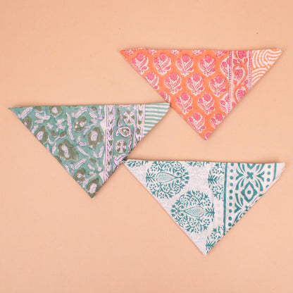 Set of 3 - Fashionable Cotton Bandana for Women | Soft Hair Scarf, Head Wrap and Neck Accessory for Styling