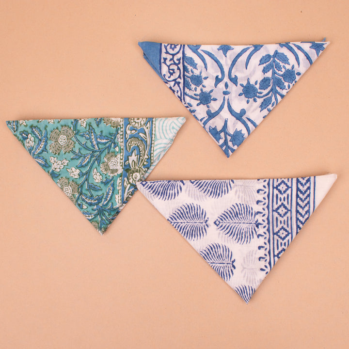 Set of 3 – Premium Cotton Bandanas | Neck Scarf &amp; Head Wrap