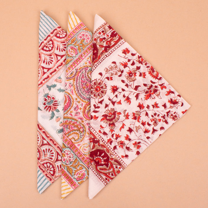Set of 3 – Boho Cotton Bandanas | Everyday Head Scarf