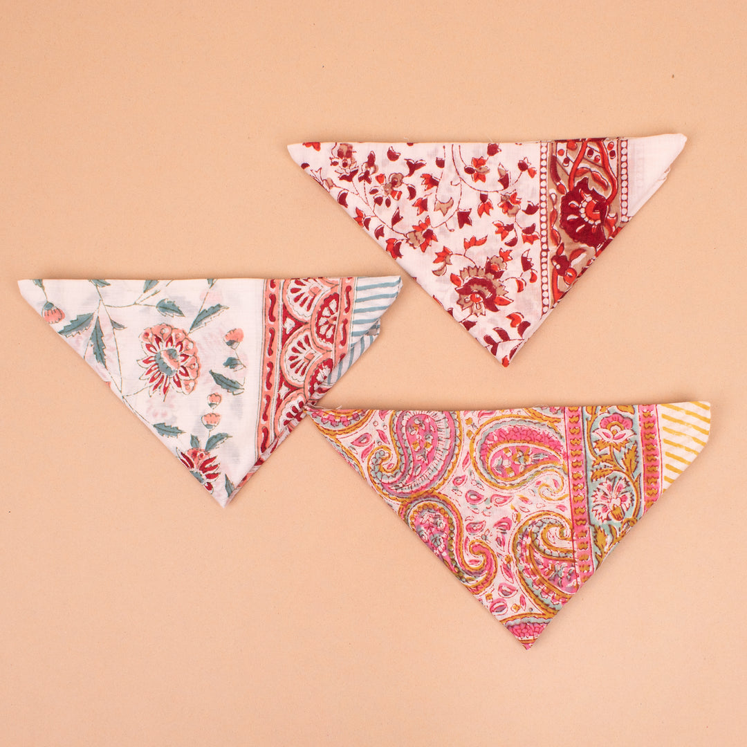 Set of 3 – Boho Cotton Bandanas | Everyday Head Scarf